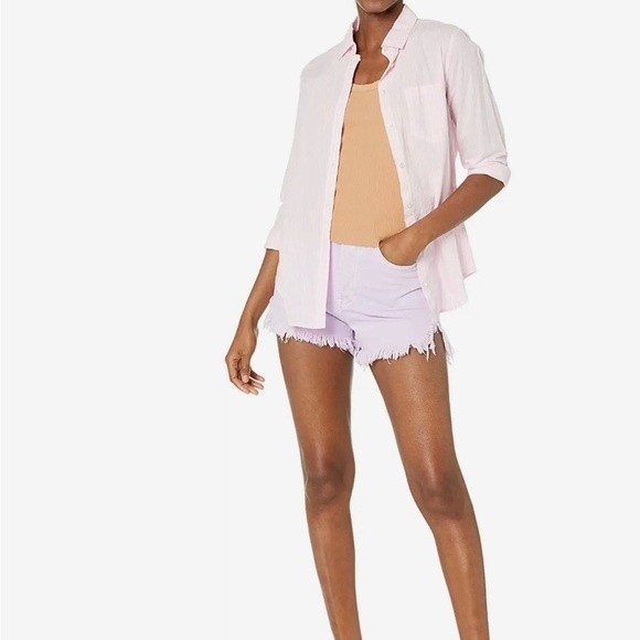 NWT-Women’s 7 For All Mankind Easy Ruby Cutoffs in Lavender size 32 - Picture 4 of 8